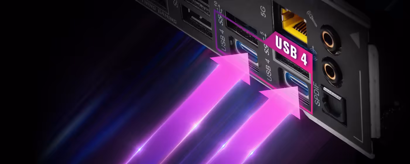 Enhanced USB4 Type-C port supporting 40Gbps data transfer