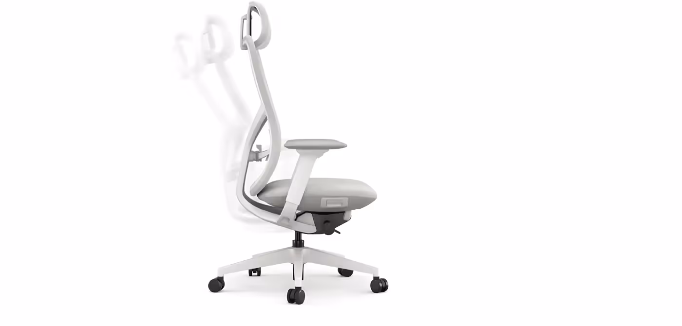 Tilt adjustment mechanism under the seat of the Enova ANTLER chair