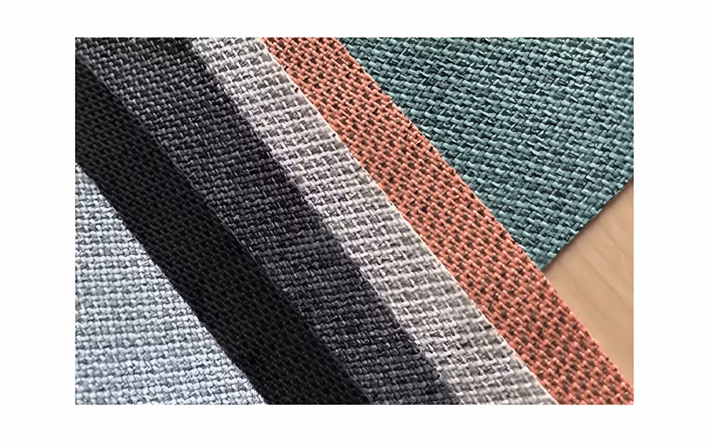 Close view of the DuPont stretch flannelette fabric on the ANTLER chair