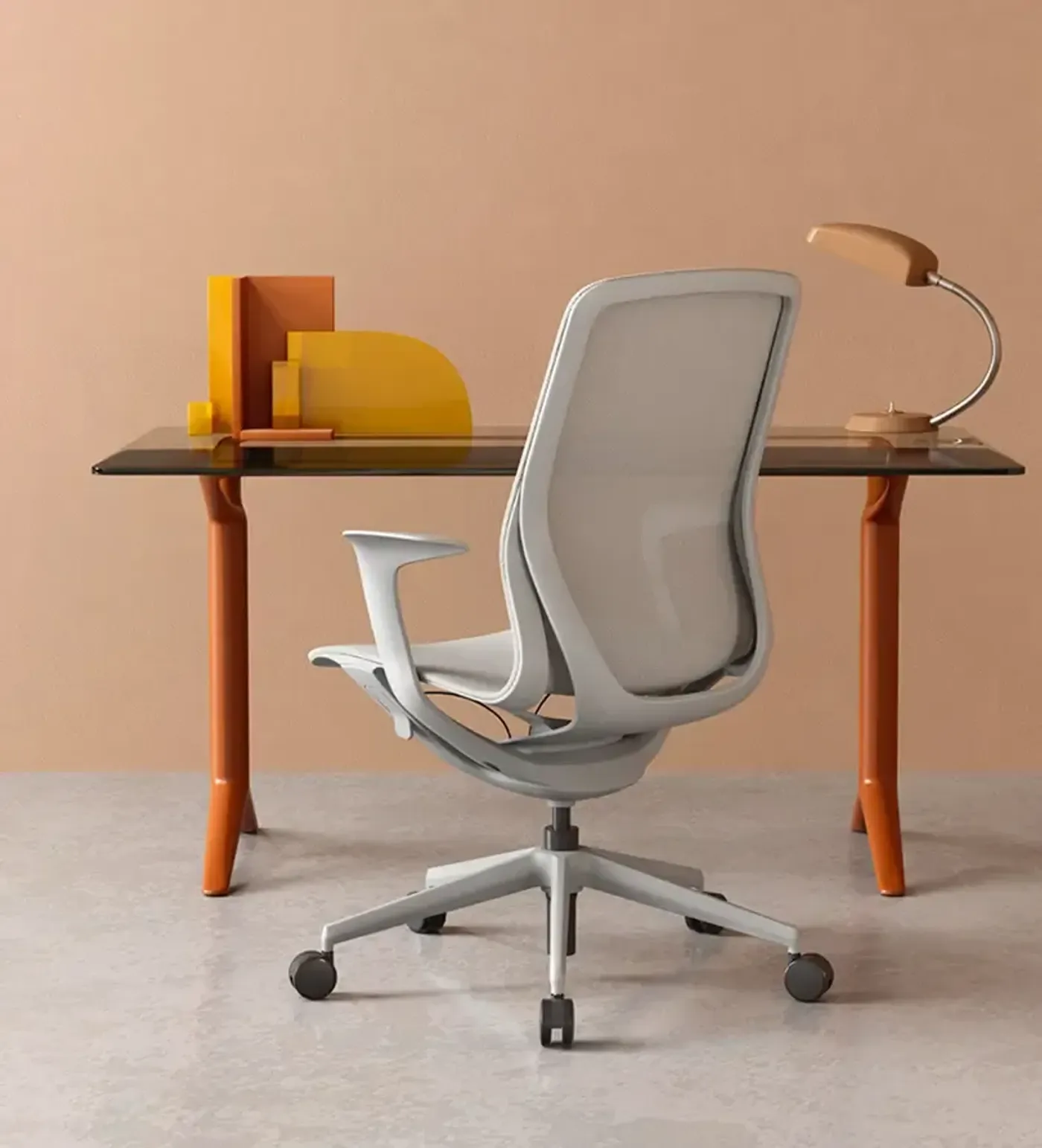 Enova Aria Ver.2 office chair in dark grey shown in full