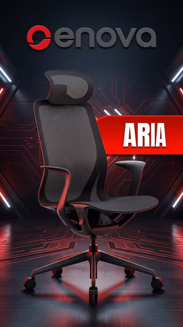 [OPEN BOX] Enova Aria Office Chair Ver.2 - Dark Grey