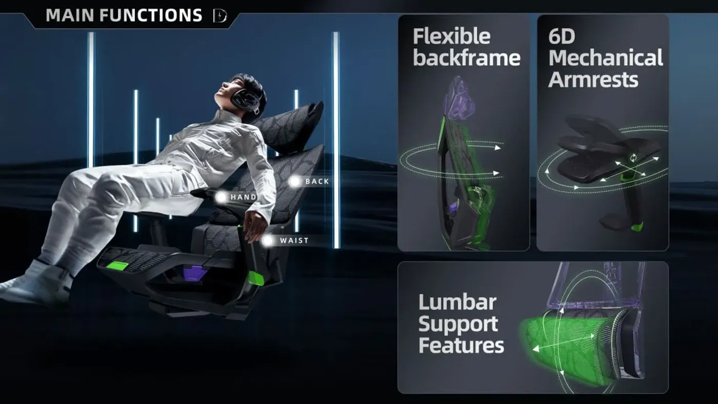 Side profile of the Bloodragon BLS gaming chair showing its frame