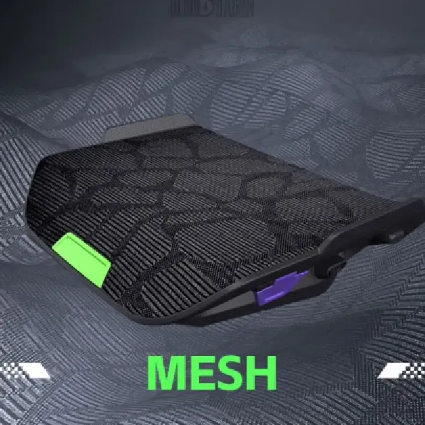 Breathable 3D dragon pattern mesh on the Bloodragon BLS gaming chair