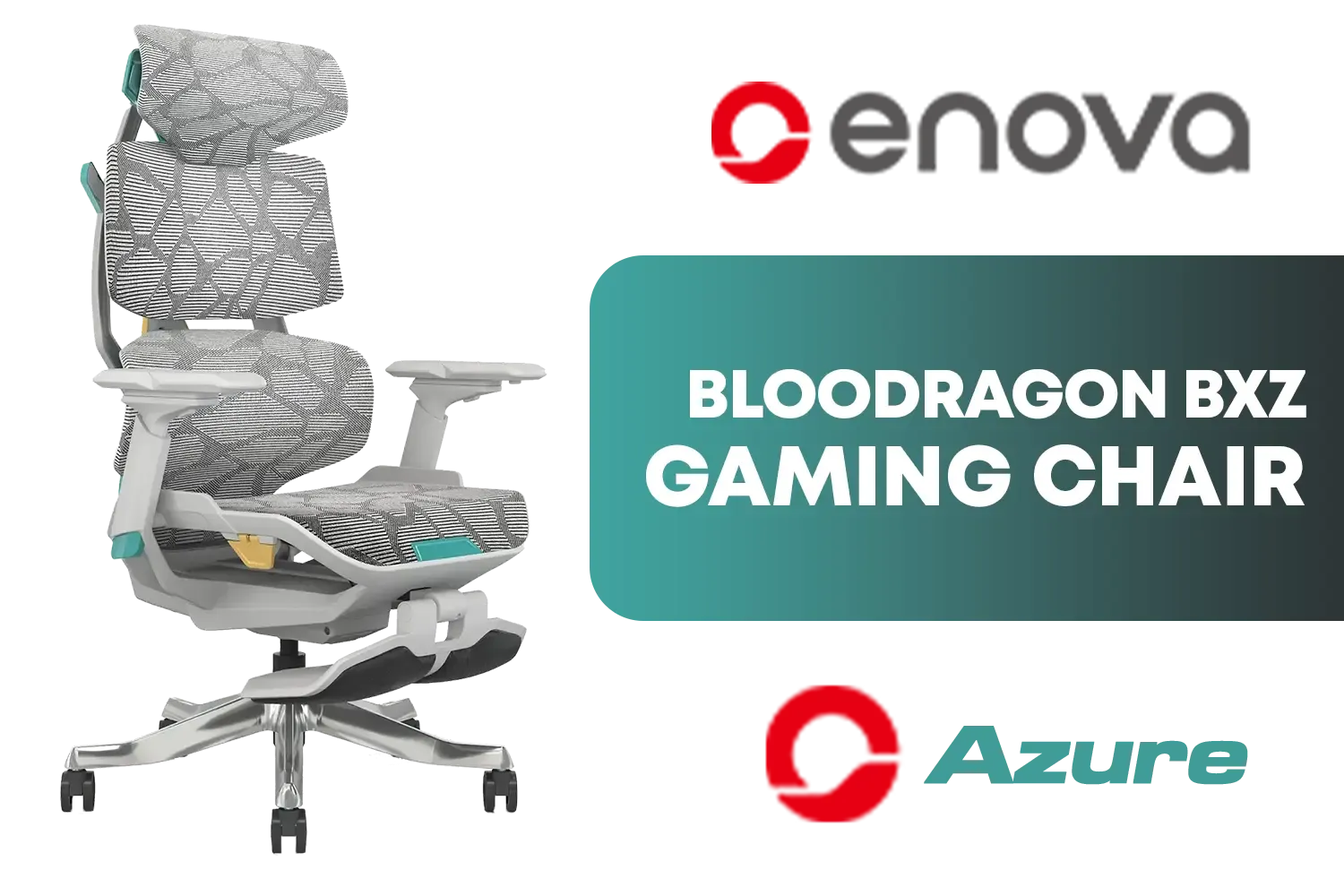 Enova Bloodragon BXZ Gaming Chair - Azure / Foot rest included (<span style="color:#ff0000; font-size: 20px; ">Not Covered in Warranty</span>) / BXZ-002A-QS-Azure