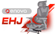 Enova EHJ-006A Gray Nylon Frame Gaming Chair — 4D Lumbar, Footrest - image 1