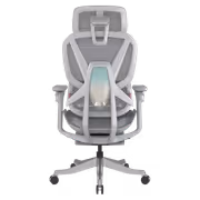Enova EHJ-006A Gray Nylon Frame Gaming Chair — 4D Lumbar, Footrest - image 6