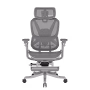 Enova EHJ-008A Gaming Chair — Gray Aluminium Frame & Footrest - image 2
