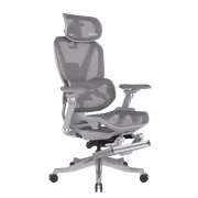 Enova EHJ-008A Gaming Chair — Gray Aluminium Frame & Footrest - image 3