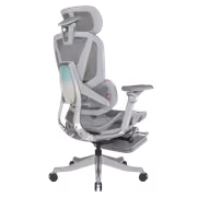 Enova EHJ-008A Gaming Chair — Gray Aluminium Frame & Footrest - image 5