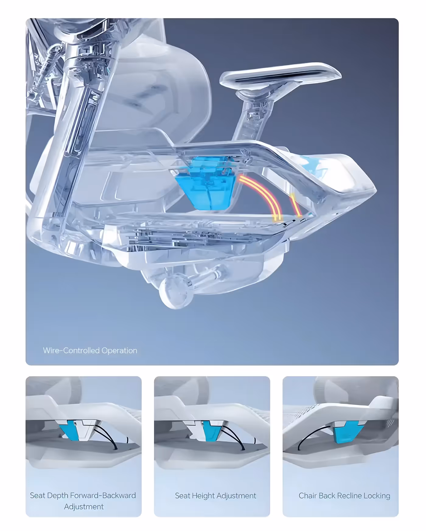 Donati tension control mechanism beneath the EHJ-007A seat