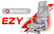 Enova EZY-008A-1 Light Grey Office Chair with Lumbar Support - image 1