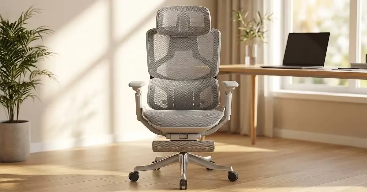 Enova EZY-008A-1 Light Grey Office Chair with Lumbar Support | Evetech