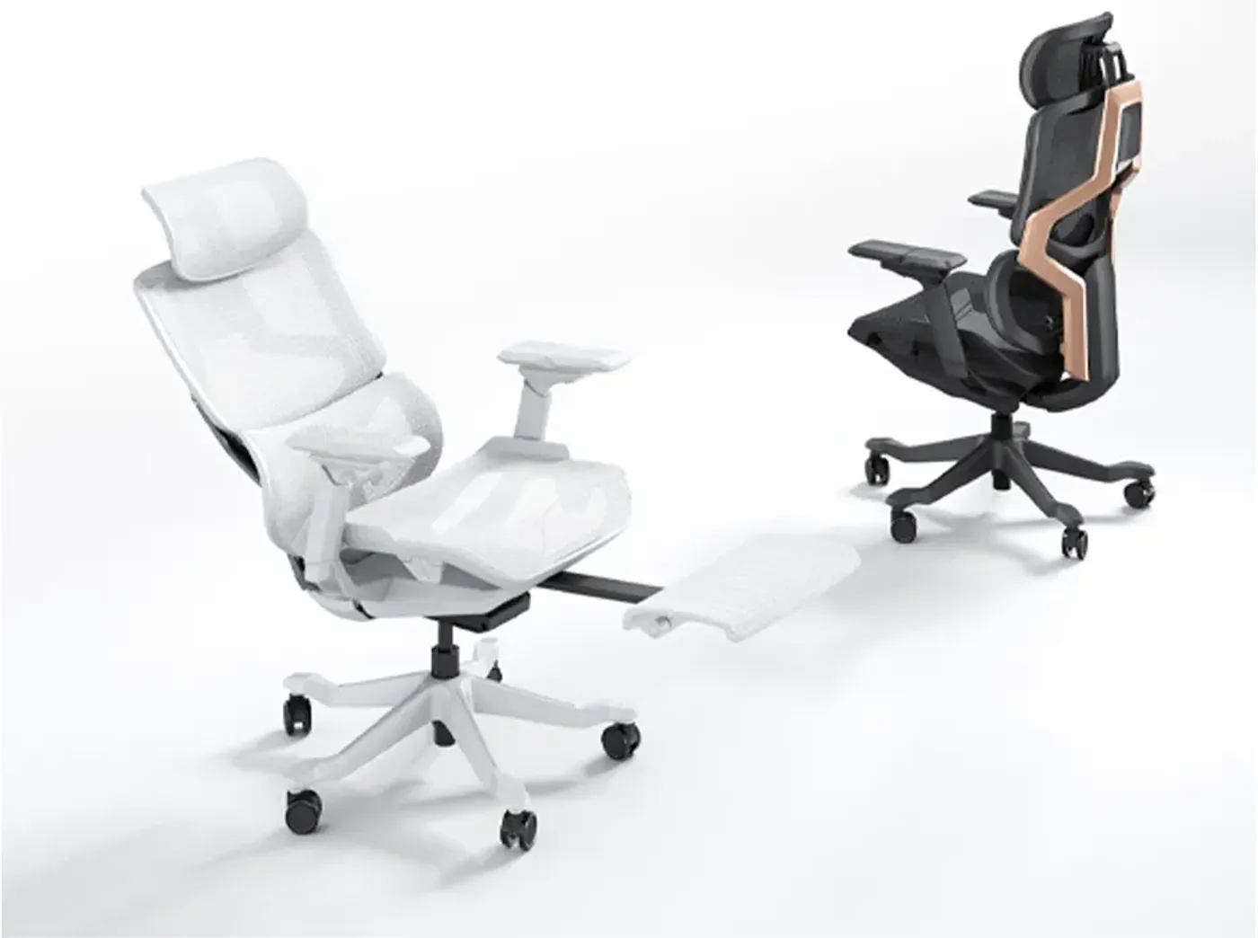 Enova EZY Office Chair reclined to show its lumbar support and tilt mechanism