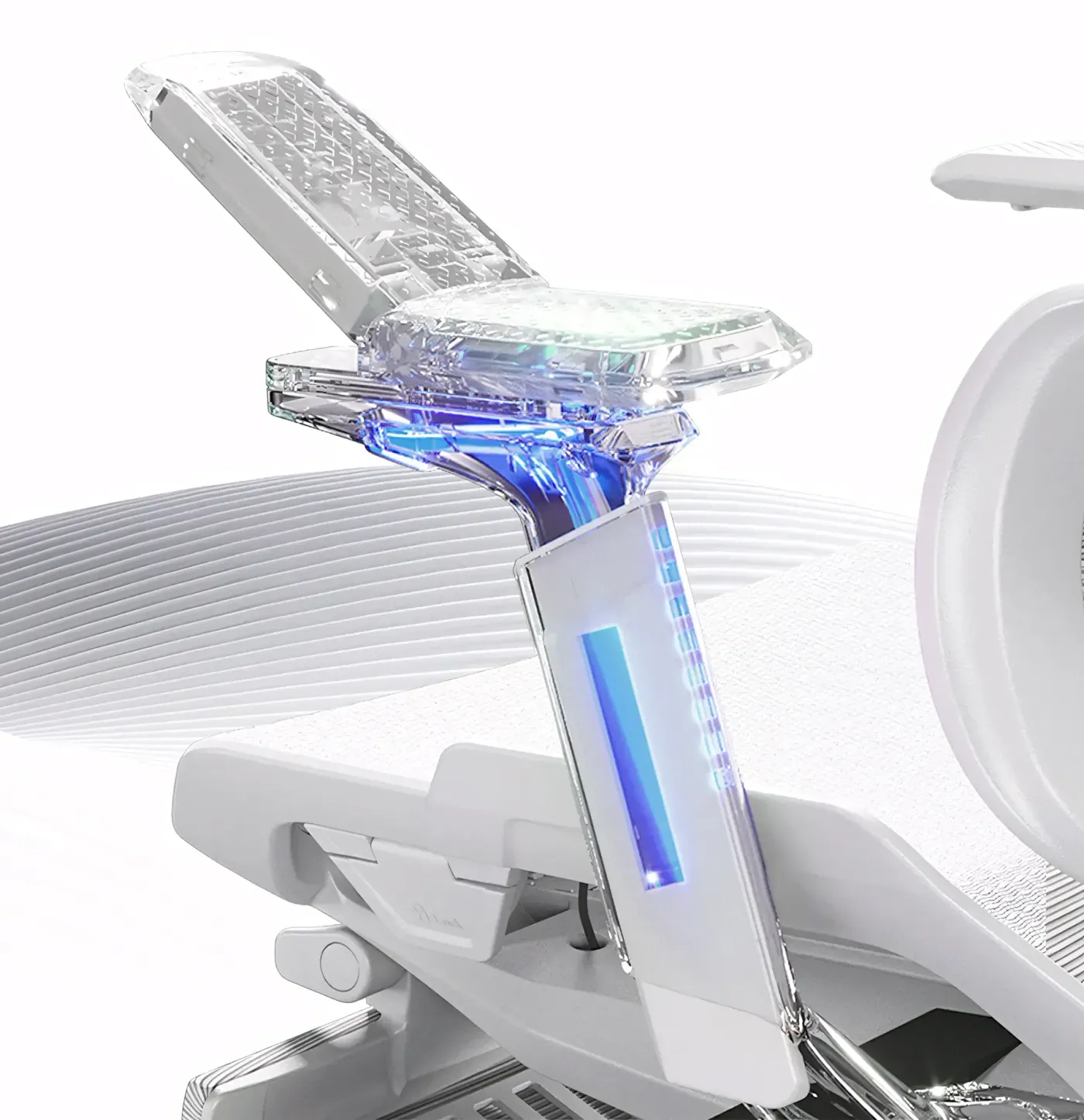 Close view of the 6D adjustable armrest on the Enova EZY chair