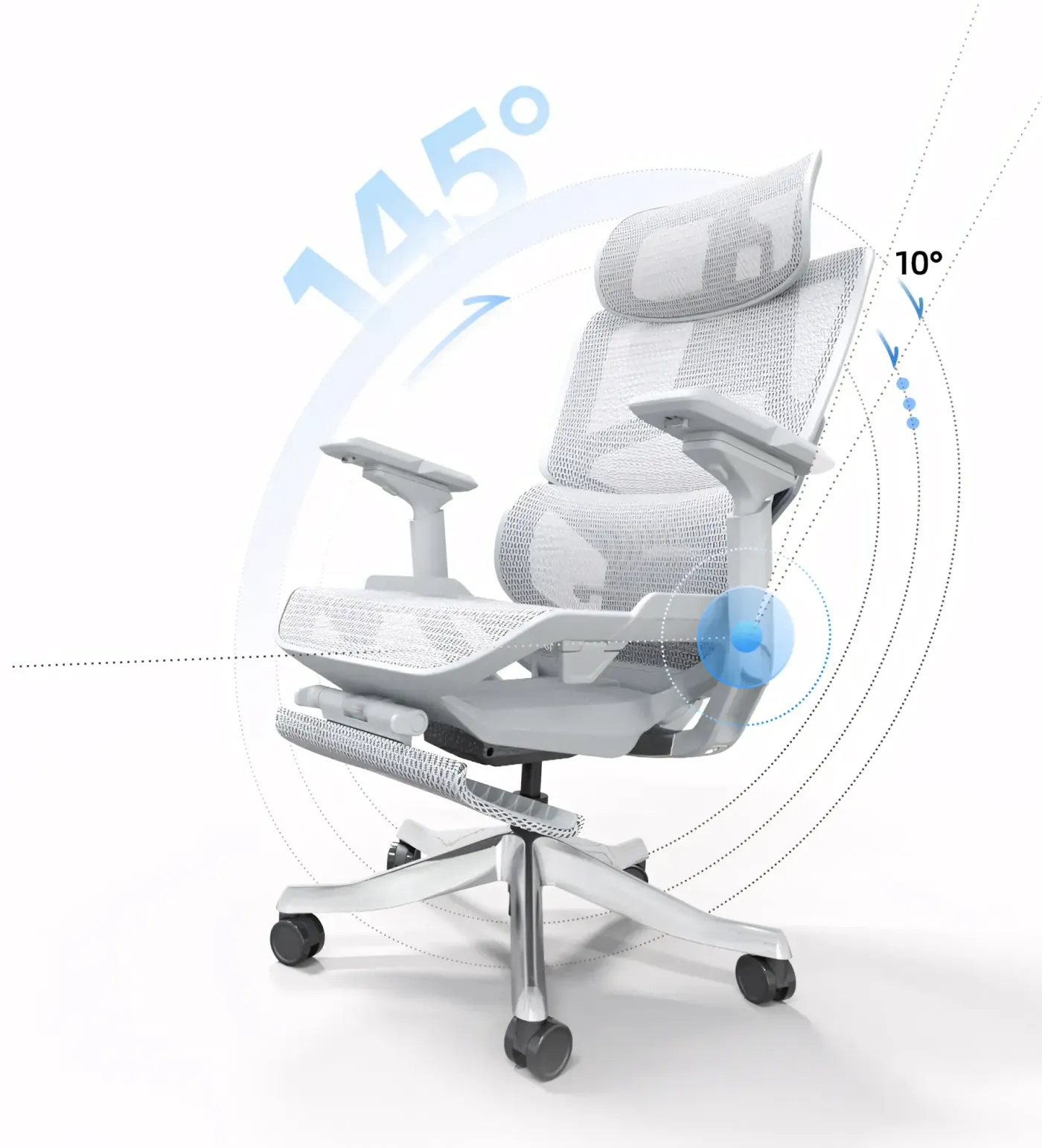 Sliding seat cushion showing adjustable seat depth on the Enova EZY