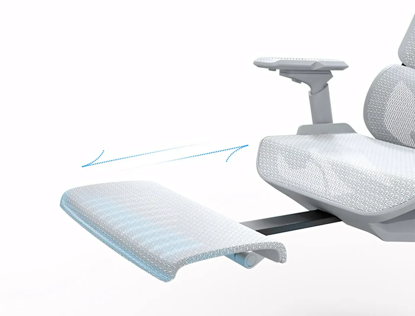 Dual-axis adjustable headrest on the Enova EZY chair
