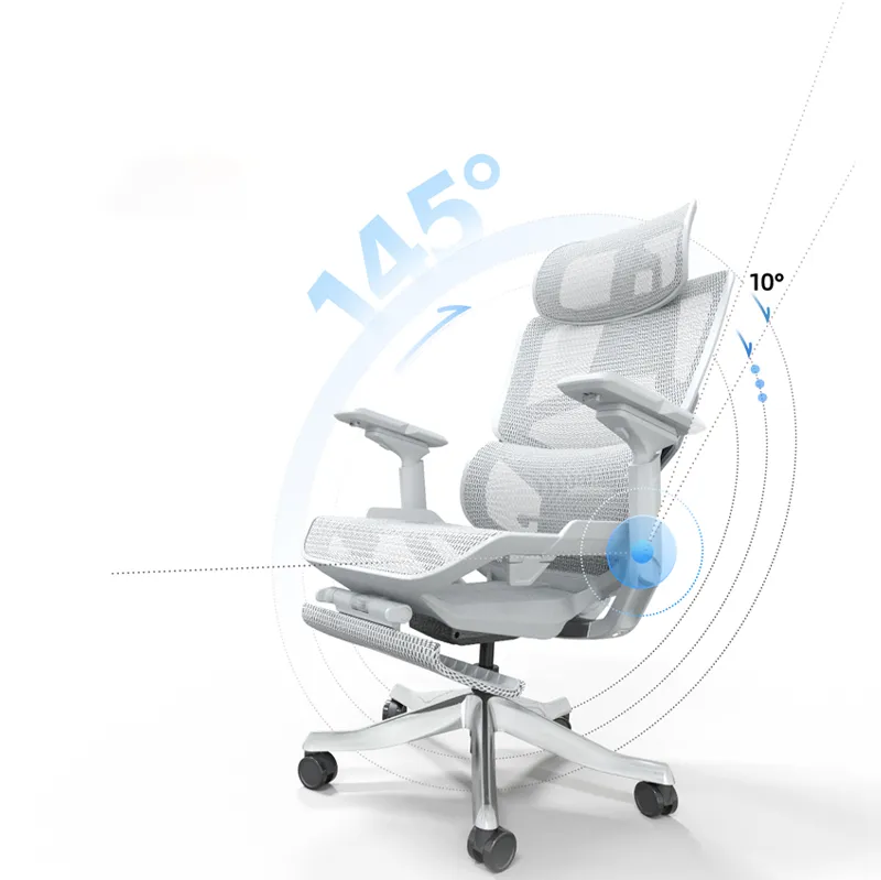 Enova EZY-008A-1 Light Grey Office Chair with Lumbar Support | Evetech