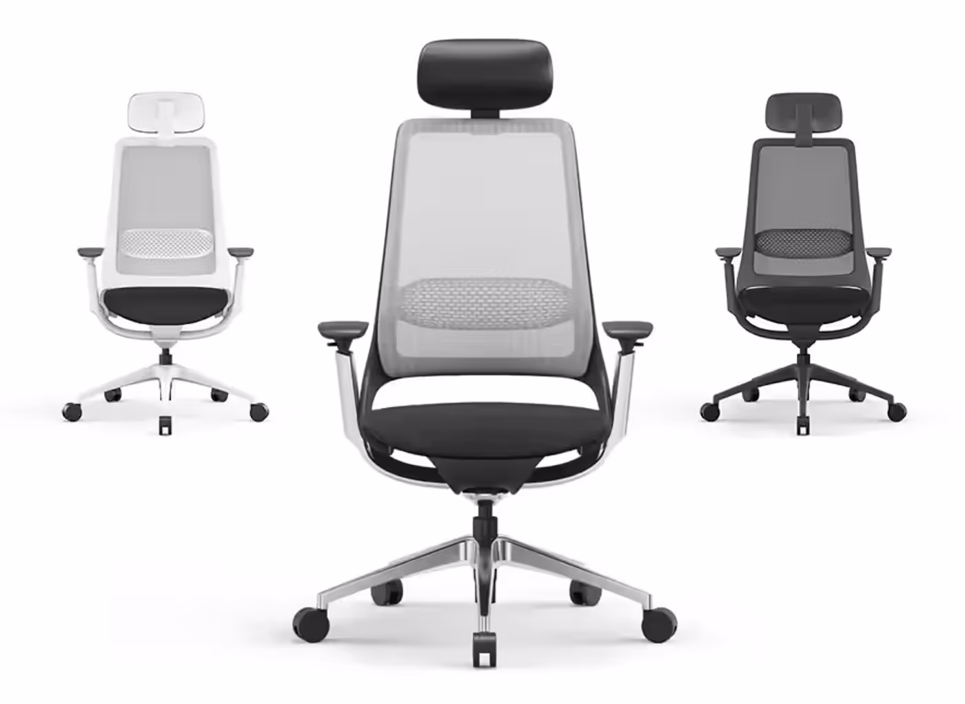Enova Hug white office chair in a modern workspace