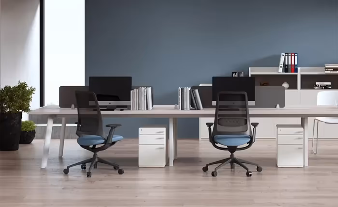 Base, gaslift and castors of the Enova Hug office chair