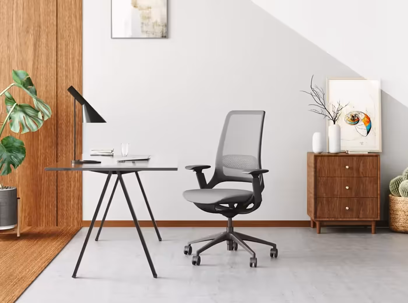 Enova Hug white chair suited to home and commercial office spaces