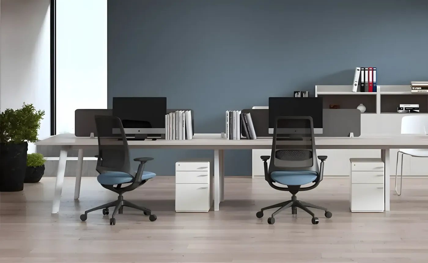 Enova Hug Office Chair base and castors with its minimalist dark grey frame