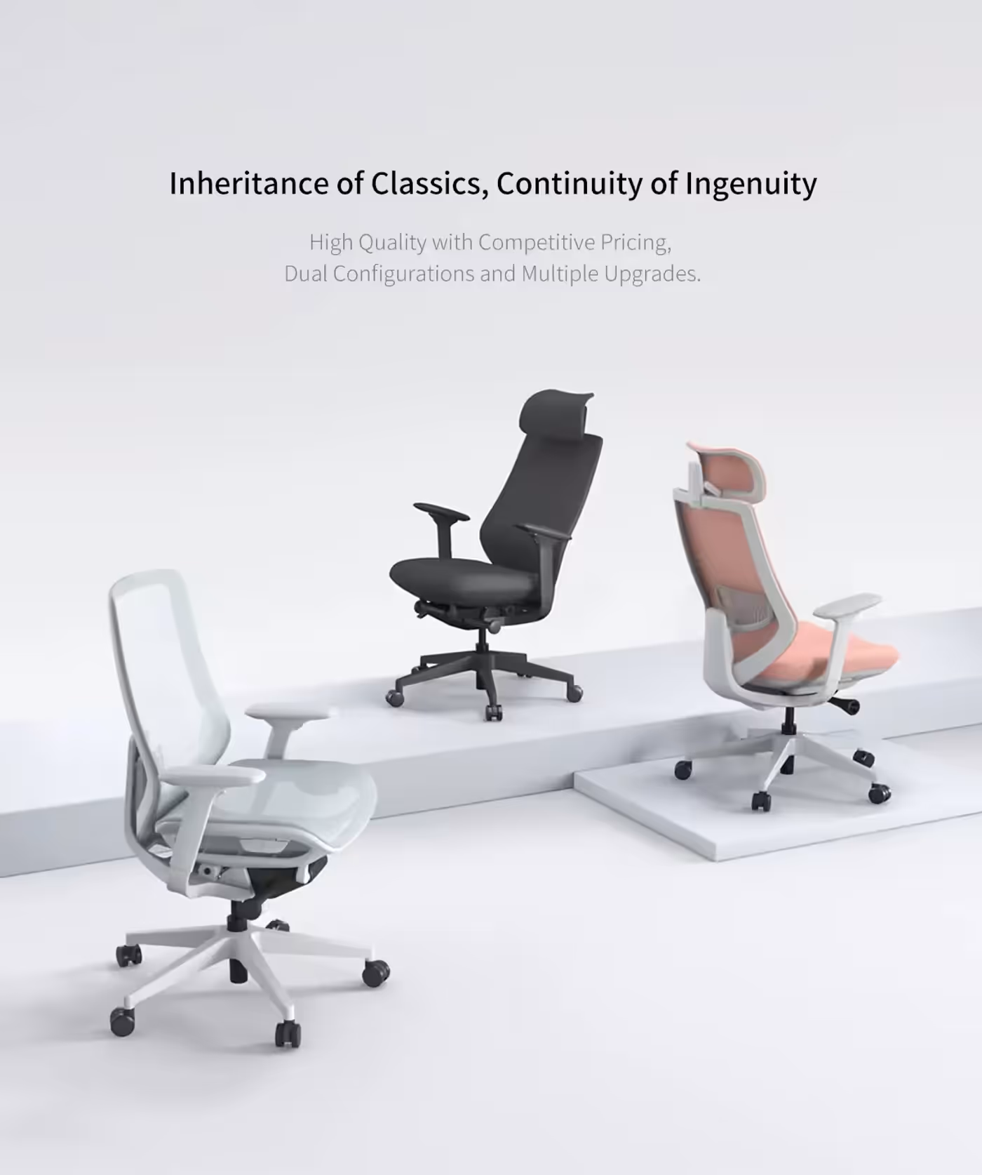 Dual-axis adjustable headrest at the top of the Enova Sparta 3