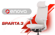 Enova Sparta 3 Office Chair — Dual-Axis Headrest, Light Grey - image 1
