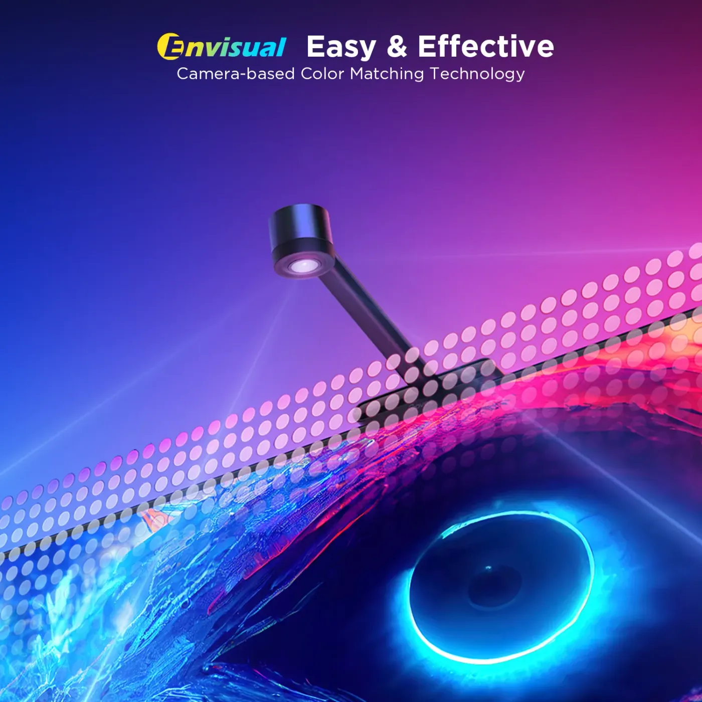 1080p Envisual camera reading colours from a television screen