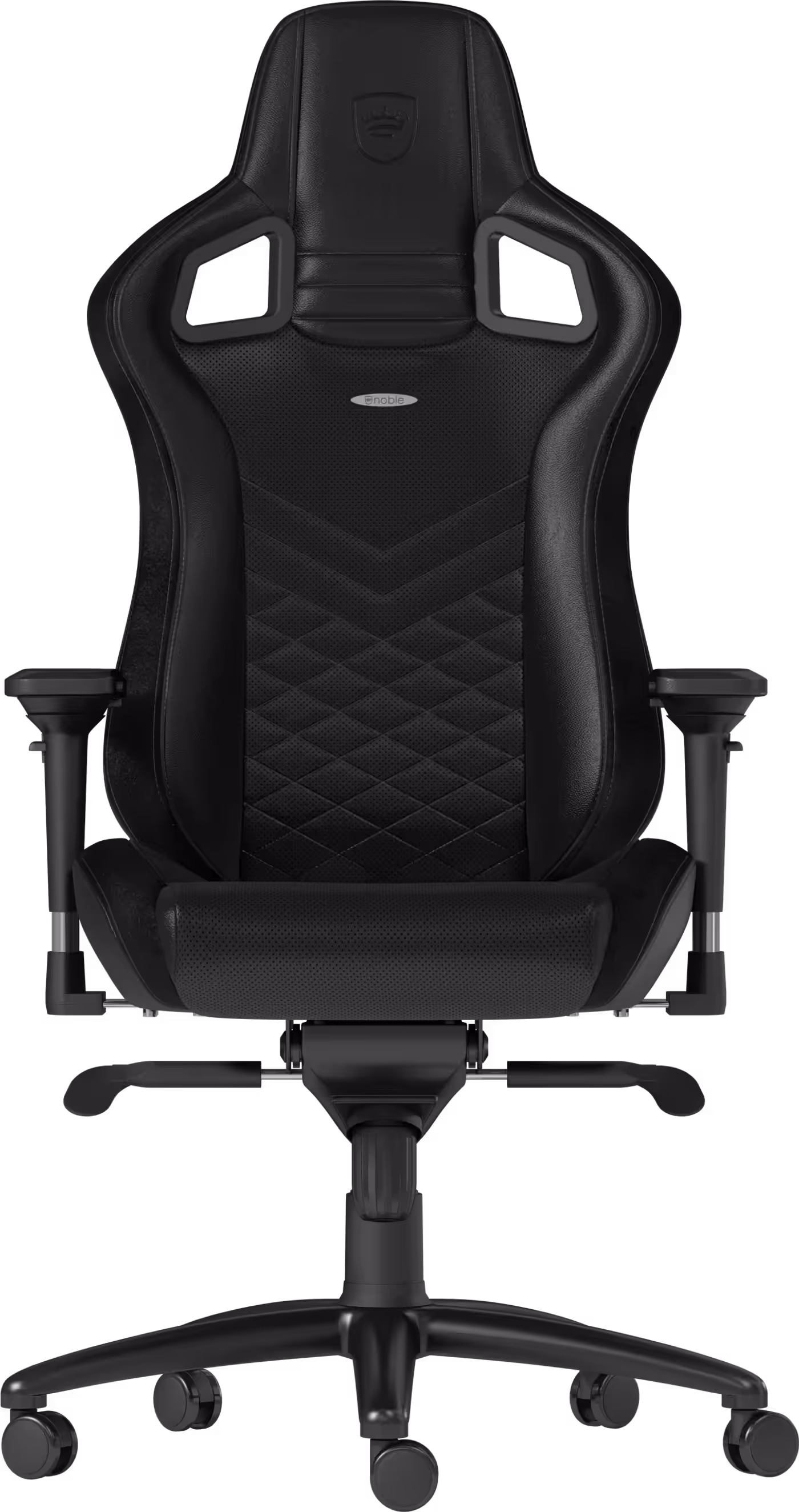 A close-up view of the noblechairs EPIC gaming chair design