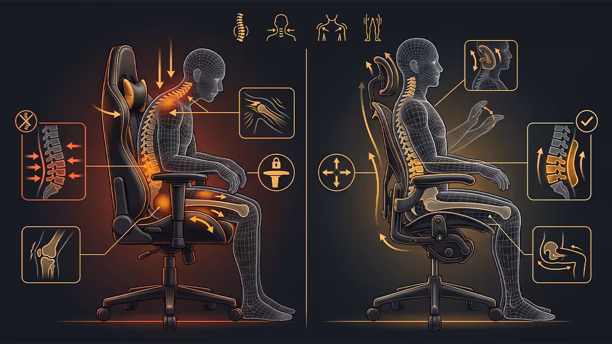 Gaming chair posture