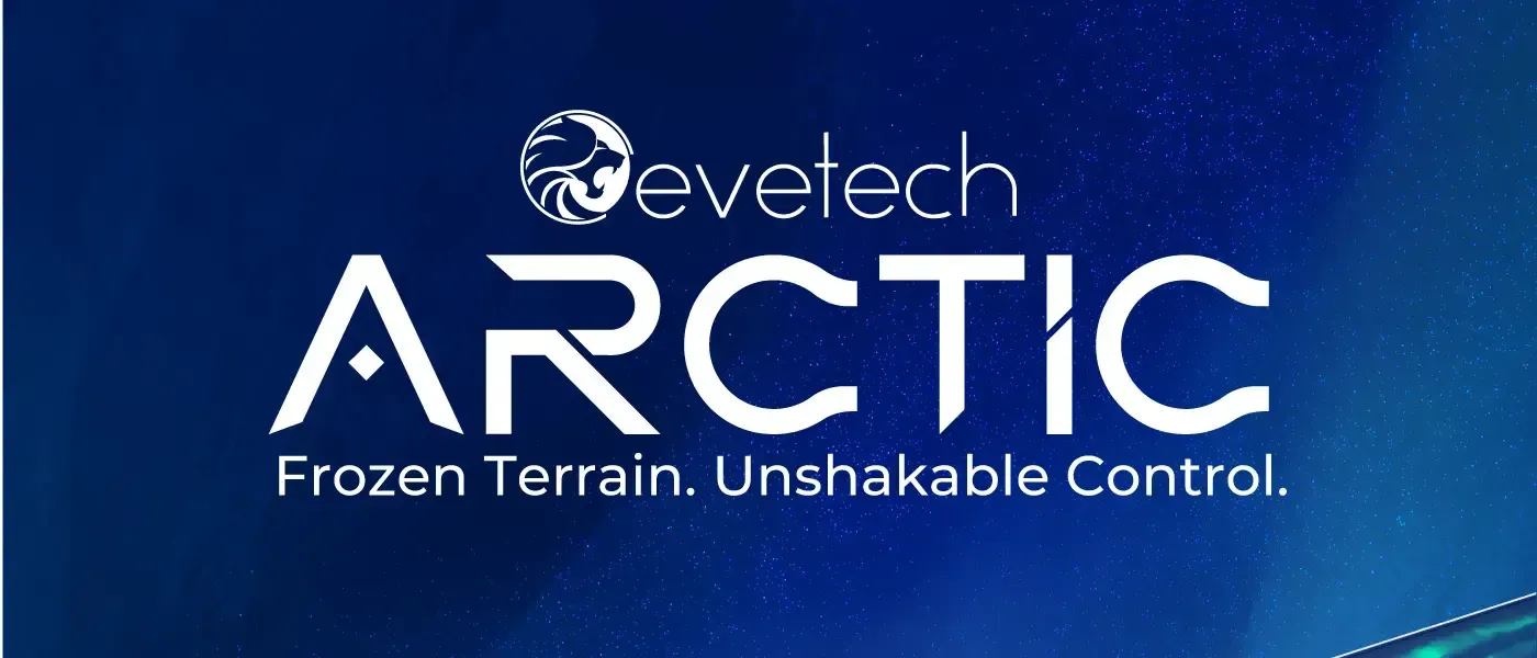 Evetech Arctic gaming mousepad with white fabric surface laid flat