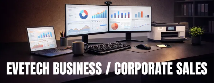 Evetech Business / Corporate Sales — business IT solutions, bulk PCs, workstations, laptops, servers, networking, warranty support