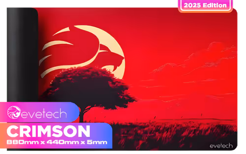 Evetech Crimson Gaming Mousepad - Image 1