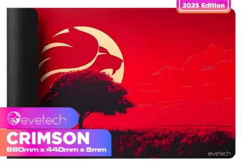 Evetech Crimson Gaming Mousepad - Image 1