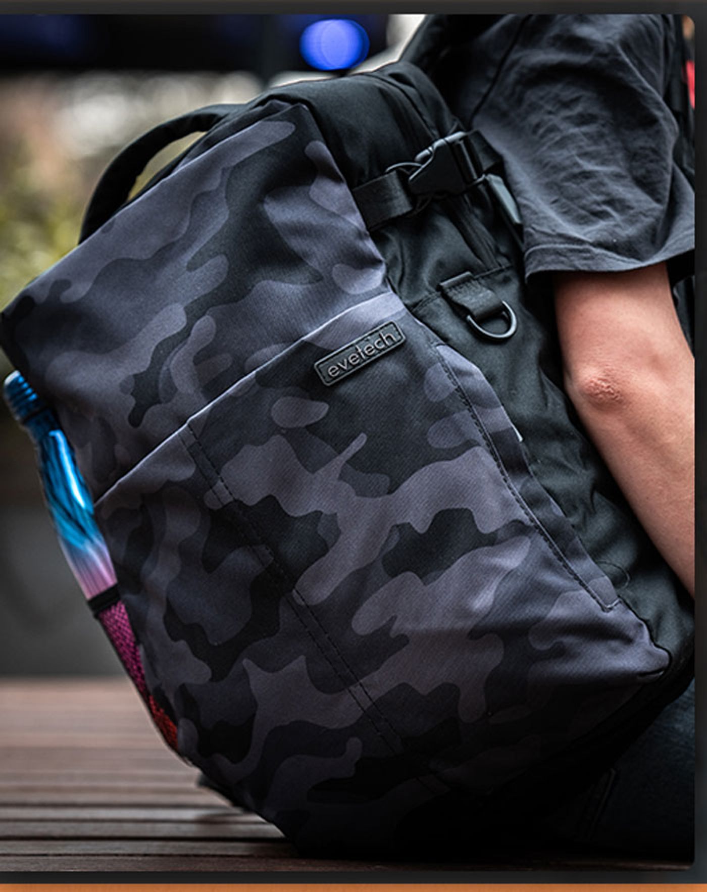 Adaptive padding layers inside the Evetech DASH backpack providing impact protection