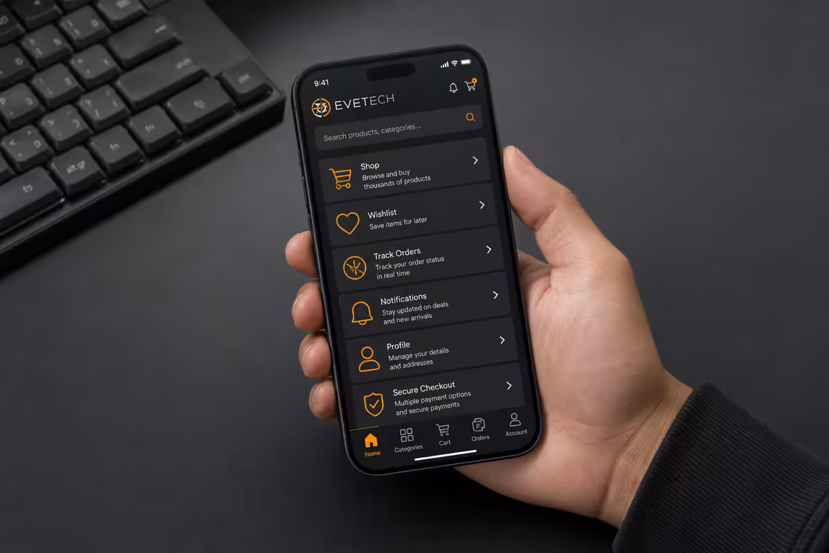 Where to download the Evetech app