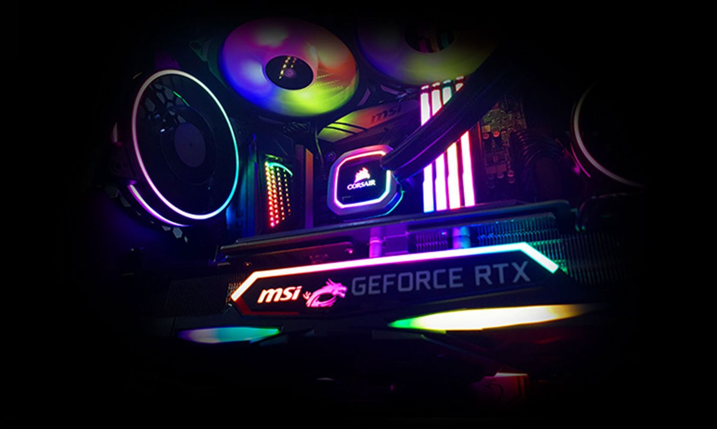 Full view of the Evetech NOVA case highlighting its tempered glass panel