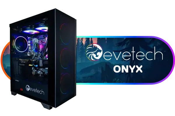 Evetech ONYX Tempered Glass ATX Gaming Case - Included