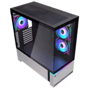 Evetech Reeve WS462B ARGB Mid-Tower Case — Silver, 6 ARGB Fans - image 16