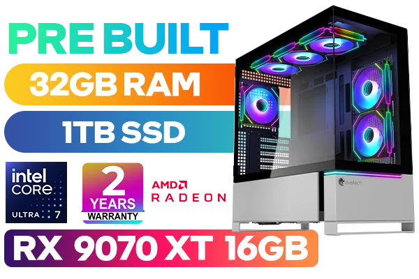 [Pre Built] Intel Core Ultra 7 265KF RX 9070 XT Gaming PC