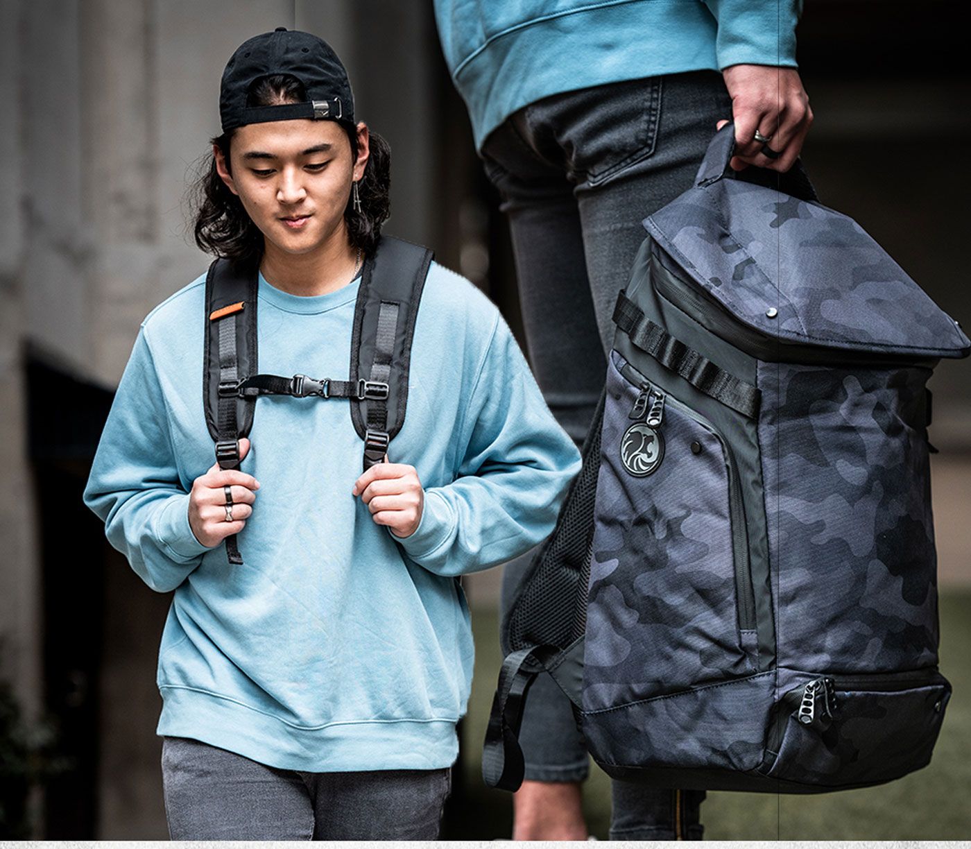 Evetech ROGUE backpack carry handle and shoulder straps