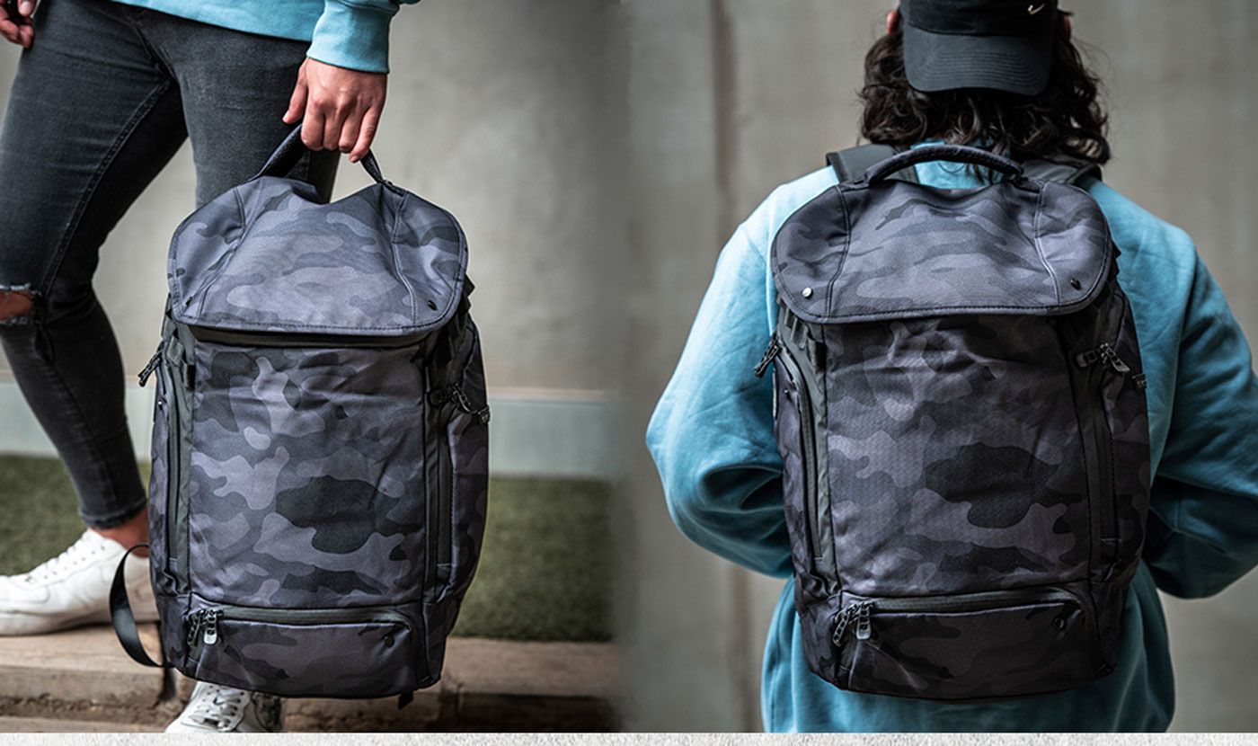 Overview of the Evetech ROGUE backpack showing its main laptop compartment