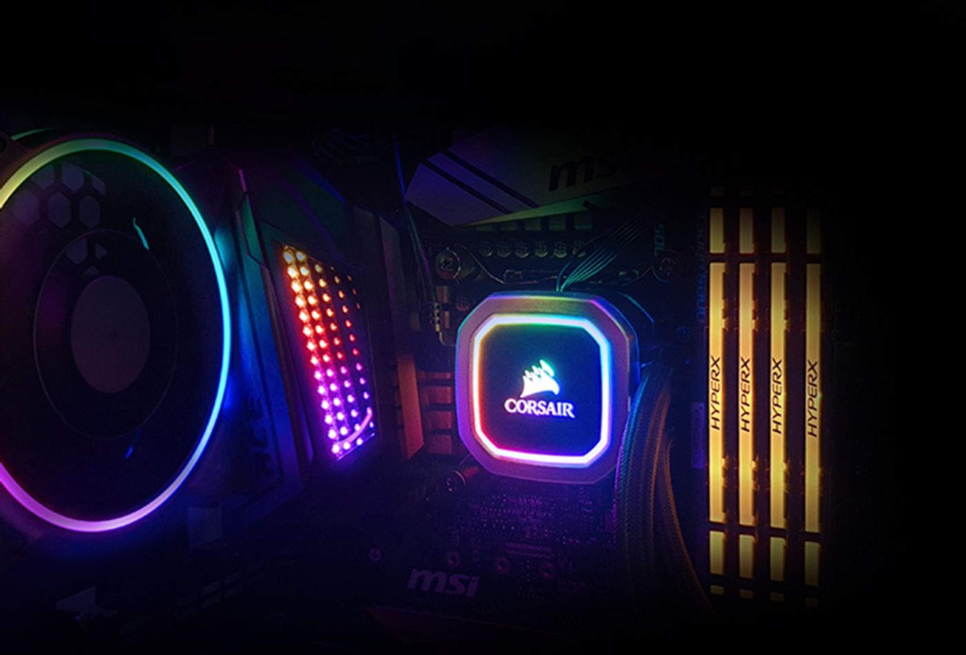 Tempered glass front and side panels of the Evetech TRIO case