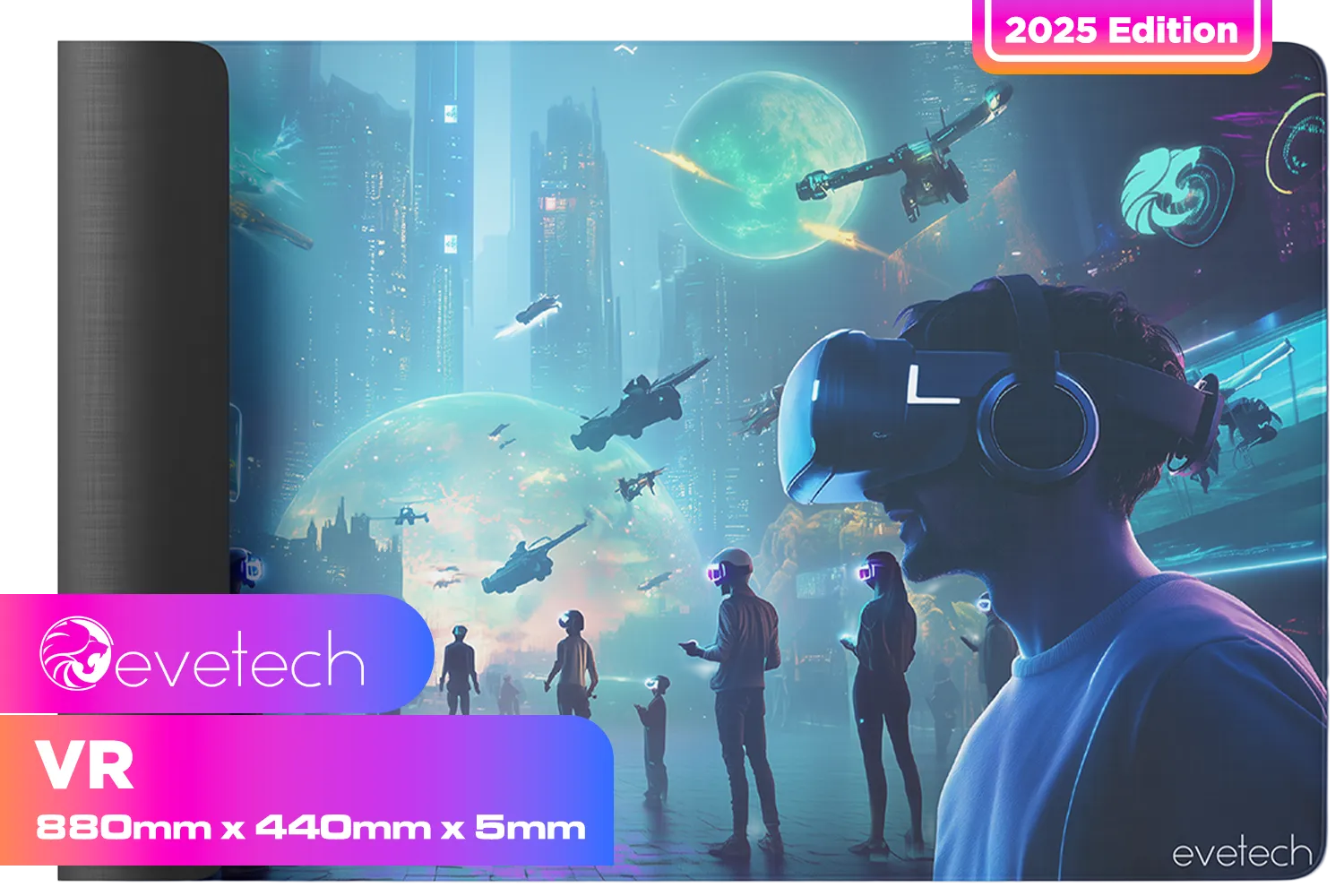 Evetech VR Gaming Mousepad / Size : 880mm x 440mm x 5mm / VR
