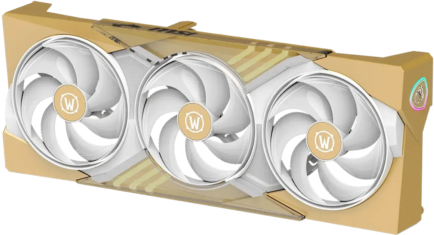 Explosion view of the TRI FROZR 4 thermal design showing fan and heatsink layers