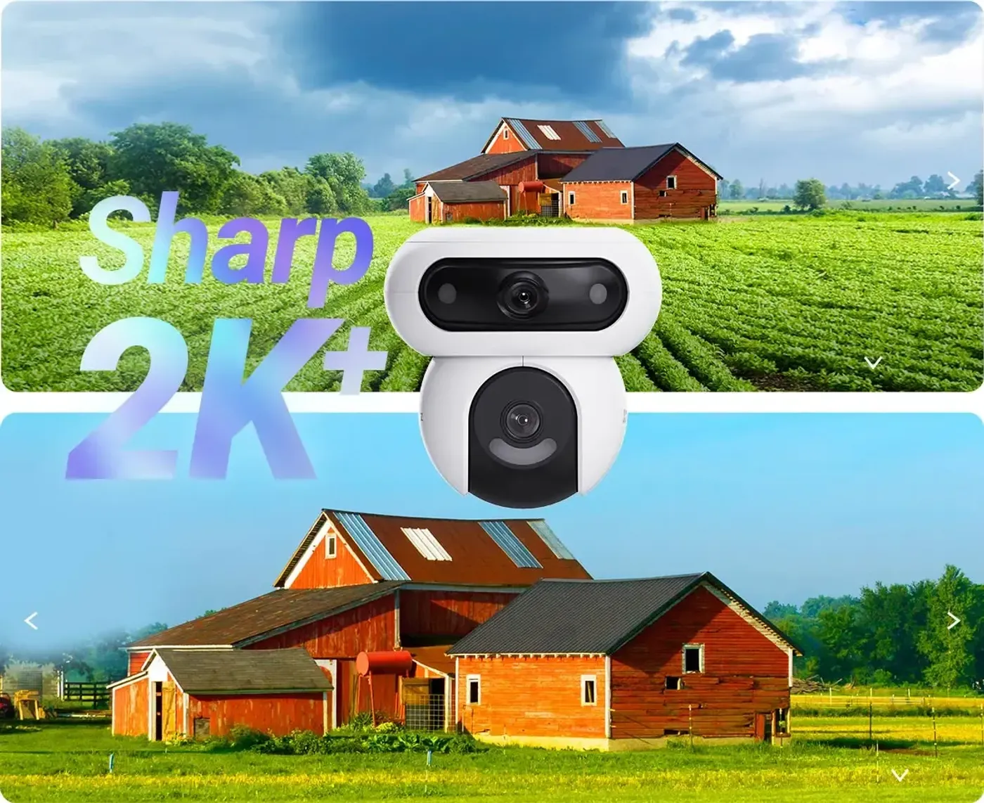 EZVIZ H90 Dual showing 2K footage from its wide and close-up lenses