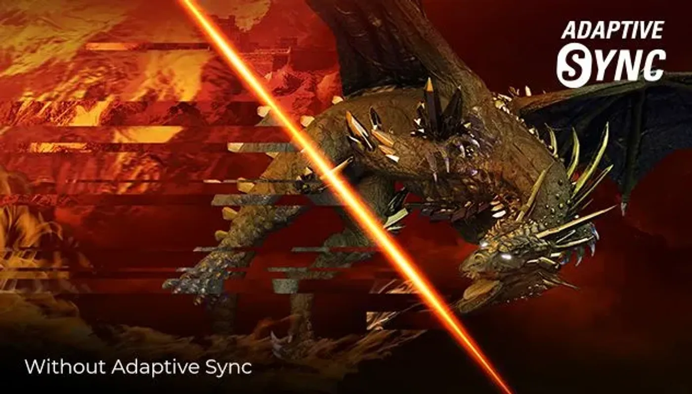 Adaptive Sync technology eliminating screen tearing in gameplay