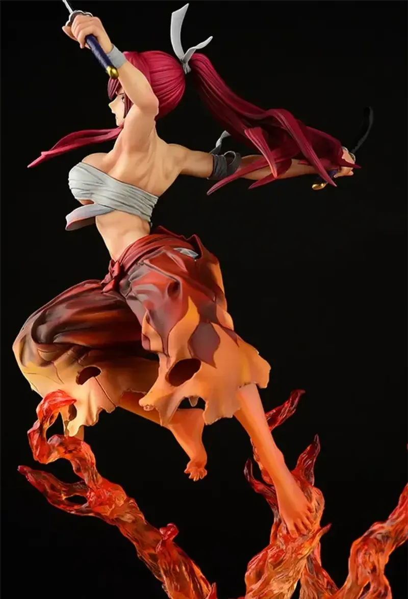 Close view of the intricate sword detail on the Erza Scarlet figure