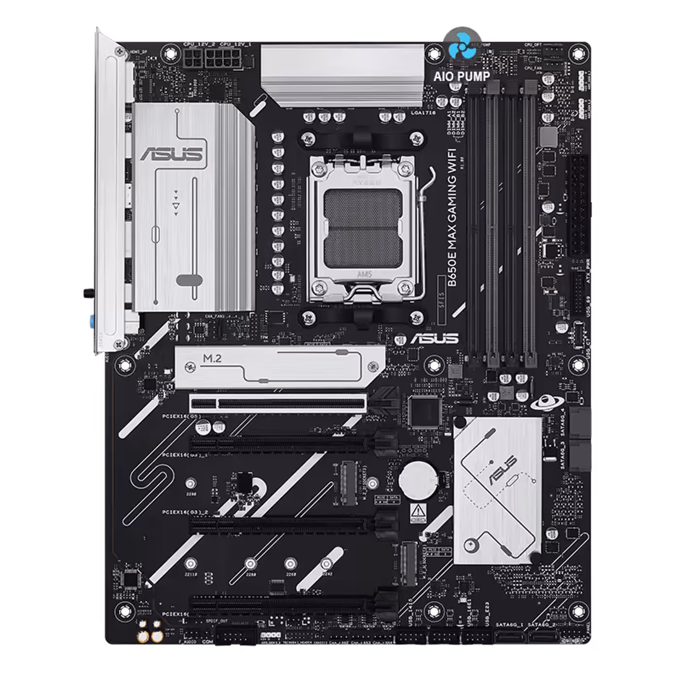 Dedicated AIO pump header for water-cooling system integration