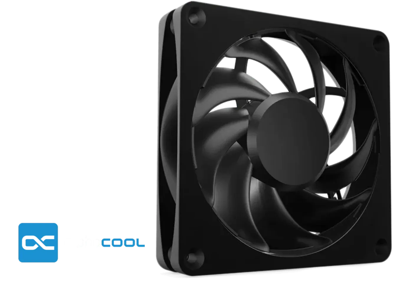Side view of Alphacool Apex Stealth Metal Power fan